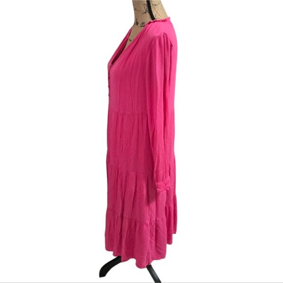 Loft Boho Comfy Pink Long Sleeve Women's Dress Size Small - Picture 3 of 6